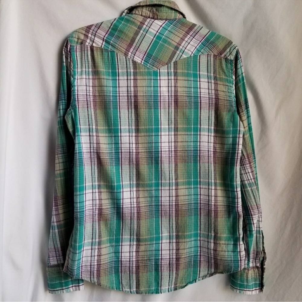 Salt Valley Western | Polyester plaid Shirt | XS - Picture 2 of 10